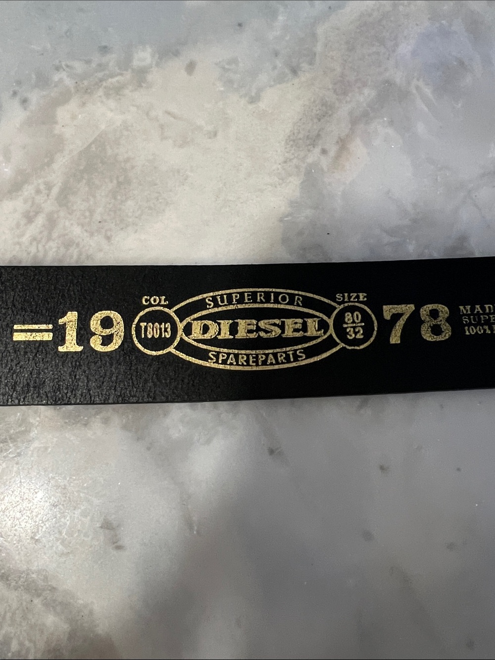 NWOT-Diesel Black Leather Belt - Picture 2 of 6